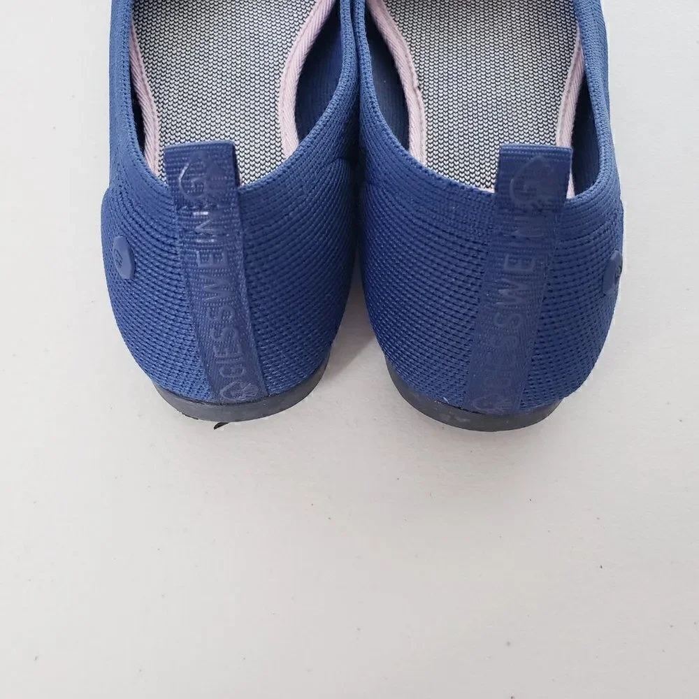 Giesswein Ballet Knit Flats Size EU 40 Dark Blue Washable Comfort